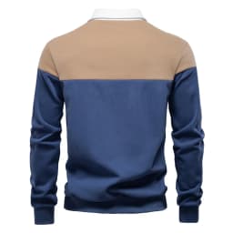 Spring Long Sleeve Polo Collar Sweatshirt Men's Casual Premium Top