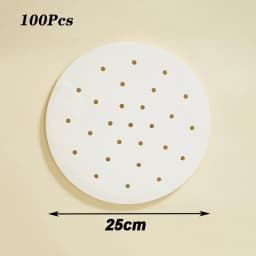 50/100pcs Bamboo Steamer Papers Disposable Non-Stick Steamer Mat Oil Paper Air Fryer Oven Kitchen Pan Pad Airfryer Bakpapier
