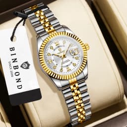 BINBOND Original Couple's Quartz Watches Luminous Waterproof Gift For Lover Men's Women's Watch Mujer Relojios +Gift Box