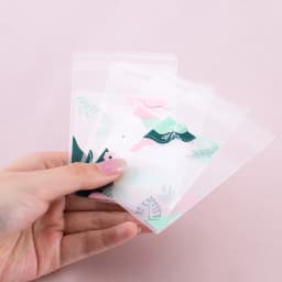 50pcs Small Fresh Morandi Color Opp Self-adhesive Bag Jewelry Universal Display Packaging Bag