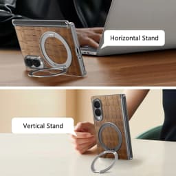 Luxury Magnetic Crocodile Pattern Leather Case for Samsung Z Fold 8 Wide Shockproof for Magsafe Central Axis Protection Cover