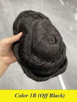 Bond--Male Hair Prosthesis Mono Lace,PU Front And NPU Back Men's Wig Durable Men's Capillary Prothesis 100% Natural Wigs For Men