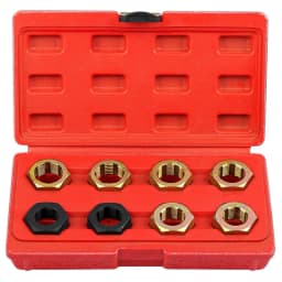 8pcs/Set Automotive Drive Shaft Thread Repair Tool Kit Metric Inch Hex Tap And Die Tapping Threading Tool
