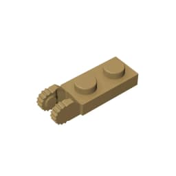 MOC PARTS GDS-821 PLATE 1X2 W/FORK/VERTICAL/END Single side hinged plate (teeth) compatible with lego 44302 children's toys