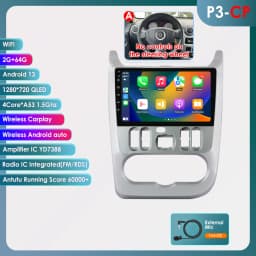 360Camera 2Din Android 13 Car Radio For Renault Logan Sandero/Lada Largus Car Multimedia GPS Carplay Intelligent autoradio SWC