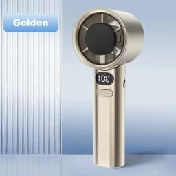 Mini Handheld Fan Mute Handheld Fan 4 Speeds Adjustment Air Calculating Fan With Power Display Portable Handheld Fan