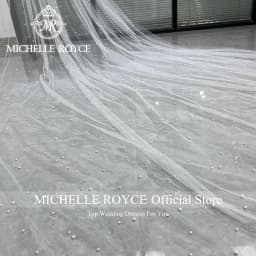 Michelle Royce Customized Adult Wedding Veils custom made length Beaded