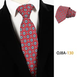 Fashion 8CM Mens Necktie Print Patterns Classic Neck Ties For Man Groom Handfeel Polyester Necktie Business Wedding Accessories