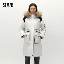 Semir Down Jacket Women Goose Down 2026 Winter New Waterproof Oil-proof Stain-proof Outerwear Warm Loose Daily Women'S Clothing