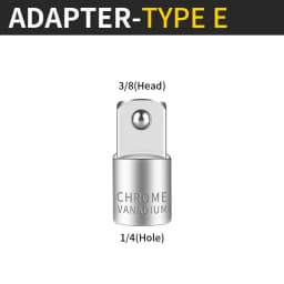 Onnfang Socket Adapter Ratchet Wrench Drive Head 1/4 to 1/2 to 3/8 Chrome Vanadium Steel Car Bicycle Garage Home Repair Tool