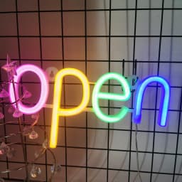 Artistic OPEN LED Neon Lights USB/Battery Powered for Holiday Parties Weddings Bars Cafes Game Rooms Commercial Lighting