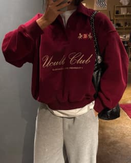 Women's Sweater Versatile Half Zip Sweatshirt 2025 Spring Autumn New Letter Embroidery Lazy Loose Pullover Top