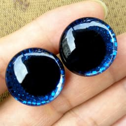 10pair 3D Glitter Trapezoidal Safety Eyes Amigurumi For Crochet Toys Plush Clear Crooked Pupils Eyes Big Size 16/18/20/22/25mm