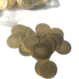 50pcs Raw Brass Blank Round Tags Flat Metal Discs DIY Earring Necklace Pendant Jewelry Making Supplies Hand Stamping Blank