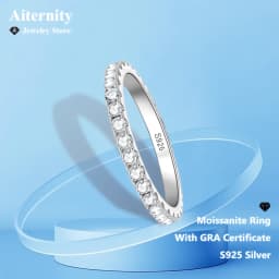 Moissanite S925 Ring With GRA Certificate Band Anniversary Wedding Gift For Man Or Women