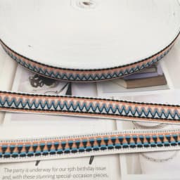 5 Yards 0.78 Inch 20MM Hundreds Styles Geometric Woven Jacquard Embroidered Ribbons DIY Apparel Wrapping Trim Sewing Accessories