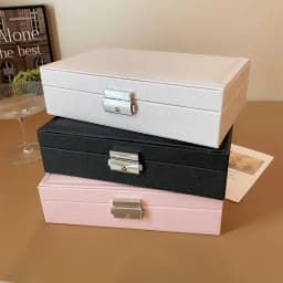 Big Size Large Capacity Dustproof Jewelry Box with Lock Earrings Necklace Ring Storage Packaging Display Boxes for Women