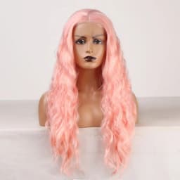 Light Blue Wig Synthetic Lace Front Wig Free Long Loose Curly Lace Wigs Glueless Synthetic Hair Wig Blue Cosplay Wig