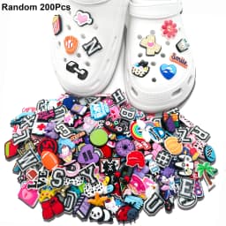 Random 10-200Pcs Shoe Charms , PVC Shoe Decorations Accessories for Christmas, Birthday, Party, Gift Shoes Pins for Men Women