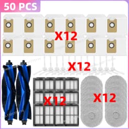 Fit For Conga 20090, Everybot Q9, Inic iX30 AI Ultra, 3i P10 Ultra, ILIFE T60s, Airbot X40 Ultra/X40 Master Brush Filter Bag Mop