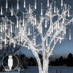 USB Meteor Shower Lights 30CM8Tubes-50CM8Tubes LED String Warm White Blue Colorful IP54 Waterproof 8 Mode Christmas Garden Decor