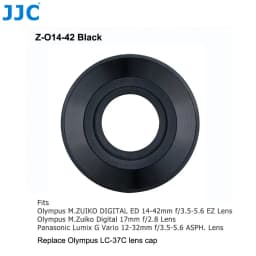 JJC Auto Lens Cap for Panasonic G Vario 12-32mm f/3.5-5.6 ASPH Olympus M.ZUIKO DIGITAL ED 14-42mm f/3.5-5.6 EZ Replaces LC-37C