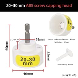 HIFESON 1/4 Screw Capping Head Sealing Cover Power Drill Adapter Twist Cap Head Fastening Head Outer Diameter Bottle 10-50mm