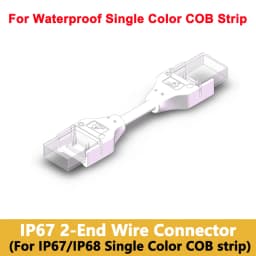 5pcs Flexible COB Strip Fast Connector 8mm 10mm Width COB Strip LED Tape FOB Solderless Joint Wire Right Angel Connectors
