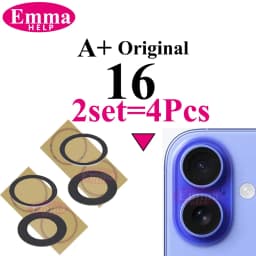 2Set Original Sapphire Back Camera Lens Glass for iPhone 16 15 14 13 12 Pro Max Mini Replacement Parts