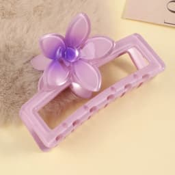 Summer New Square Egg Flower Hair Claw - Gradient Dopamine Sweet Hair Accessory for Back-of-Head Updo Shark Clip
