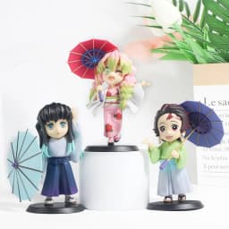  12cm New Demon Slayer Plum Rain Series 13pcs/set Blind Box Figure surprise Box Tanjiro Kamado Nezuko Action Model Toys Gifts