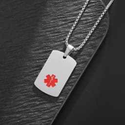 Hot Sale Pendant Smooth Plate Tag Men Retro Necklace Jewelry