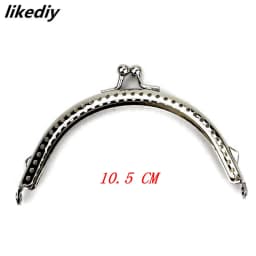 20 Pcs/Lot Glossy Silver Basic Metal Purse Frame Kiss Clasp Lock DIY Bag Accessories 8.5/10.5/12.5/15.5/18CM