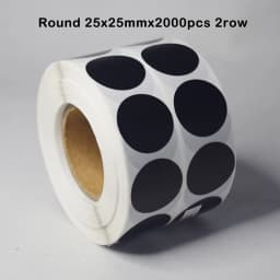 1Roll Coated Paper Sticker Adhesive Paper Black Tag Waterproof Package Label Blank Price Print Supplies Stationery Sticker
