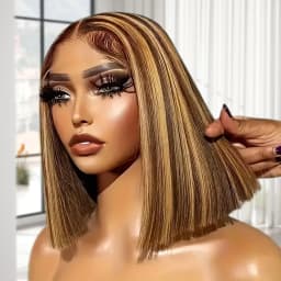 Straight Bob Wigs 100% Human Hair #4 Chocolate Brown SDD 5x5 HD Lace Closure Wigs Human Hair Wigs Glueless Drawstring Wig 300%