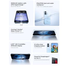 Global Version Redmi Note 17 Pro 5g Nfc Cellphones 6.83"1.5K Crystalres Amoled Display Al Ultra-Clear Imaging System 8340Mah Battery 67W Hypercharge