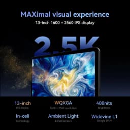 ALLDOCUBE iPlay 70 Max Pro Tablet 13'' 2.5K Dsiplay Unisoc T7300 16GB RAM 128GB ROM Android 16 10000mAh 4G LTE Tablet