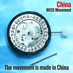 China NH35 Automatic Mechanical Movement High Accuracy Date Calendar at 3 O'clock Position Replace Japanese NH35 Movement