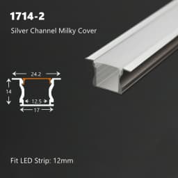 0.5m U/W Style LED Aluminum Profile Black Silver Channel Holder PC Cover Bar Lamp For Cabinet Closet Decor Linear Strip Light
