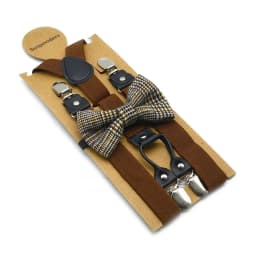 Solid Color Bowknot Elastic Leather Suspenders Braces Men Women Adjustable Straps For Wedding Suit Skirt Accessories Gift