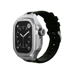 Luxury Stainless Steel Mod Kit for Apple Watch Ultra 49MM 2/1 for IWatch Series Ultra Liquid Silicone Strap Replace Accessories