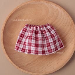 Doll Clothes Sleeveless Top Plaid JK Skirt Set Mini Dress Up Outfit Accessories For 10cm Joint Doll Fashion Doll Costume Gift