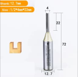 Arden 2 Flutes TCT Straight End Mill Woodworking CNC Tool Carbide Cutter 1/2 Shank Router Bit For Wood MDF Plywood Chipboard