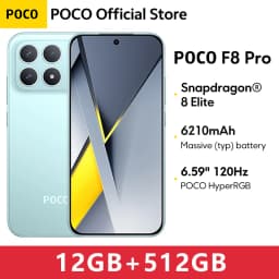 【World Premiere】POCO F8 Pro Global Version Smartphone Snapdragon8 Elite 6.59"120Hz HyperRGB AMOLED Display 6210mAh 100W Change