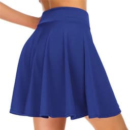 Women's Basic Versatile Stretchy Flared Casual Mini Skater Skirt Red Black Green Blue Short Skirt 3XL