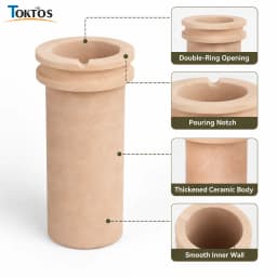 Ceramic Crucible 1KG 2KG 3KG High Temperature Melting Pot for Copper Aluminum Brass Bronze Electric Melting Furnace Casting