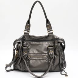 Vintage Washed PU Leather Large Capacity Tote Zip Pockets Braid Decor Shoulder Cross body Bag Unisex Women Daily Travel Handbag