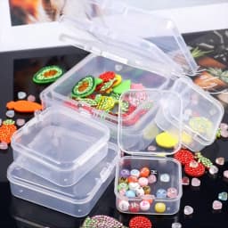 Square Plastic Storage Box Transparent Jewelry Beads Container Small Items Sundries Organizer Packing Case Fishing Accessories
