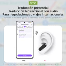 HTC NE20 AI Translator Earbuds Portable Lanyard Long Battery Wireless Headphone Smart Touch LED Screen Bluetooth Earphones