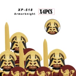 Medieval Infantry Knight Figures Building Blocks England Wars Rose Soldier Castle Military Army Guard Helmet Weapons Bricks Toys